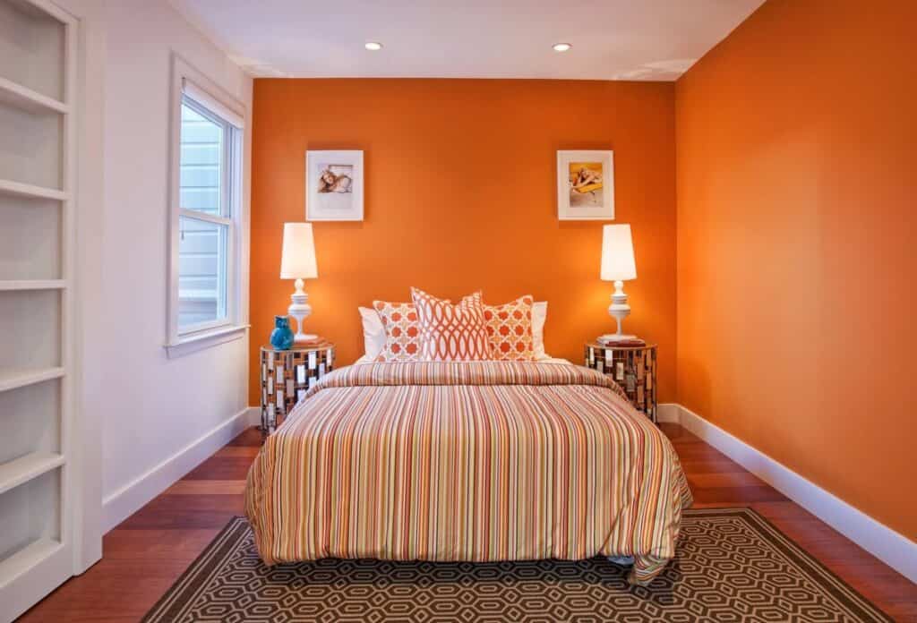 8 ideas de color para un dormitorio naranja 2