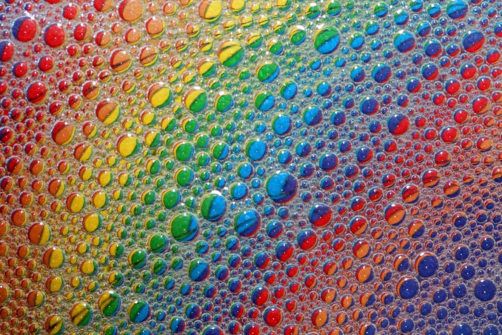 Burbujas en papel pintado
